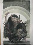 Daemon with skull